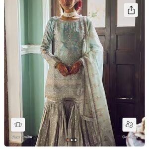 Dusty Blue and Grey Lashkara suit